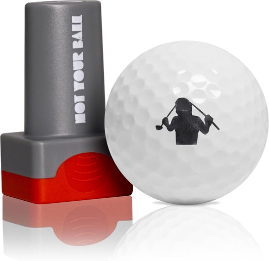 QUBI Golf Ball Stamp, Golf Ball Stamper, Self-Inking Golf Ball Stamp Marker to Identify Golf Balls, Golf Gift Golf Accessories for Men and Women Golfers