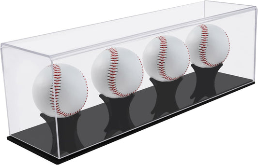 Baseball Display Case, Acrylic Baseball Case for Display, UV Protected Baseball Display Cube, Autographed Baseball Clear Display Case -4pack for Official Size Ball