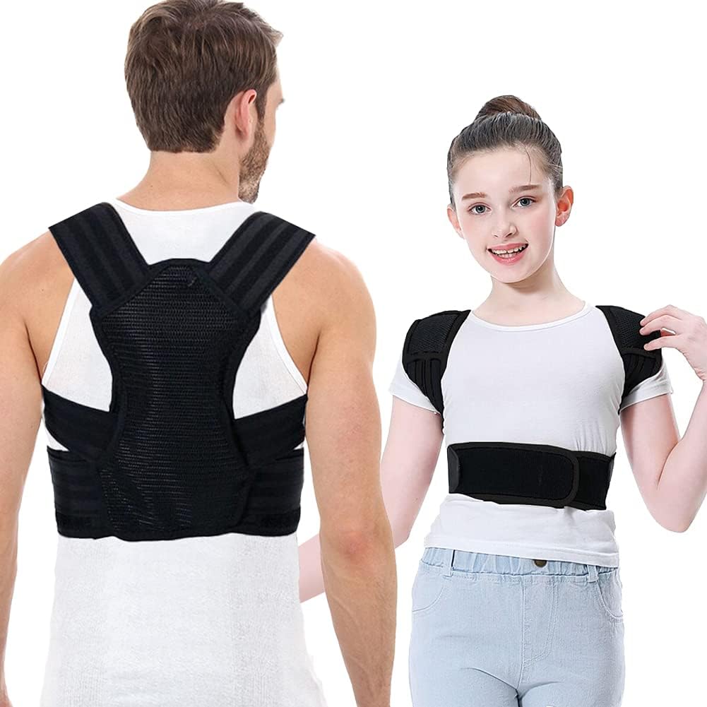 Lexniush Professional Posture Corrector for Men, Women and Kids, Effective Upper Back Posture Brace for Teenagers Boys Girls Spinal Support to Improves Slouch, Prevent Humpback, Relieve Back Pain