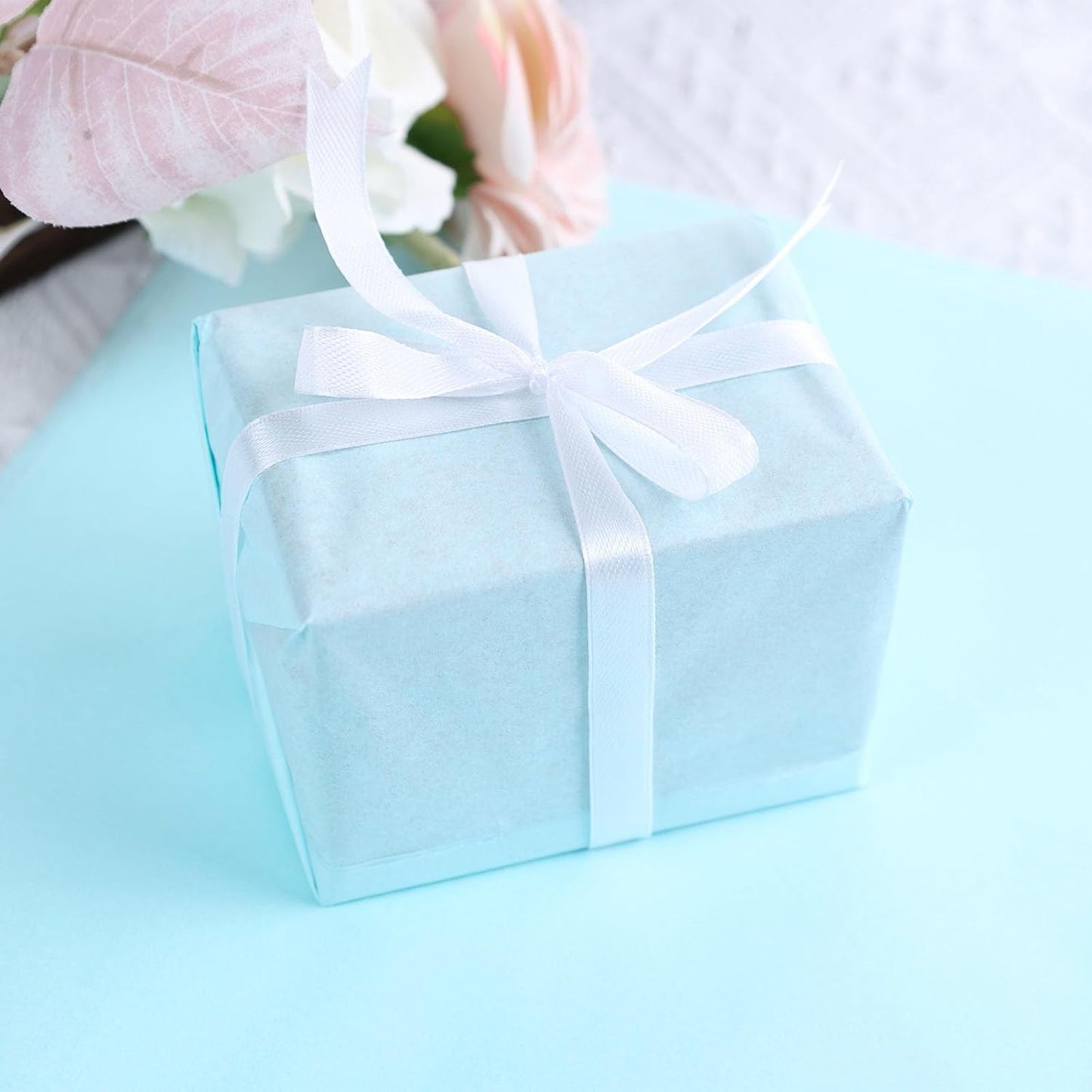 Shindel 120 Sheets Blue Tissue Paper, 20x14 Inch Light Blue Tissue Paper for Gift Bags Christmas Birthday Wedding Baby Shower Party Decorations DIY Craft Supplies