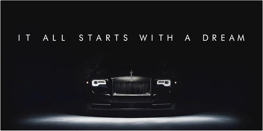 Motivational Wall Art for Office, Super Car Art Canvas, Inspirational Automotive Decor for Rolls Royce Sportscar Lovers, Motivational Wall Decor for Office and Home, Inspiring Car Poster (8 x 8 in)