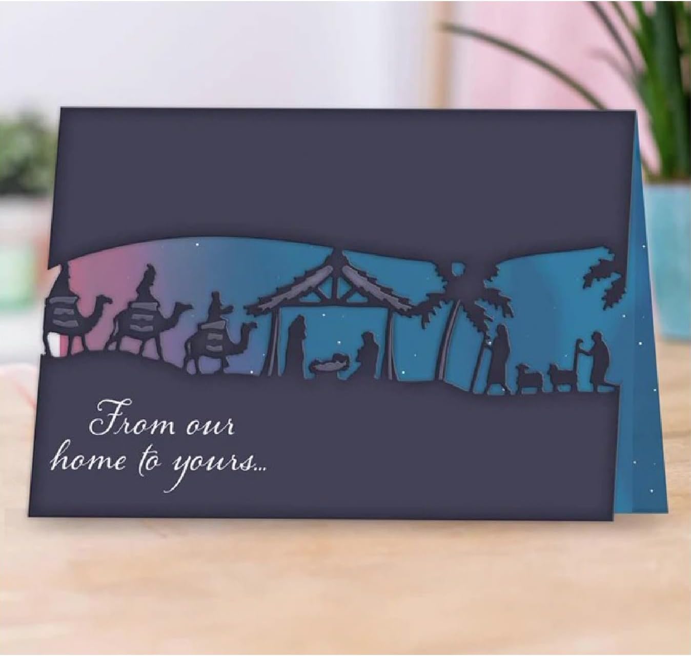 Lapoo Cutting Die for Scrapbooking, 3D Backgrounds Frame New Cutting Dies DIY Album Card Making Decor Paper Craft Metal Die Cuts Party Decorations (Starry Night Journey 6.2 x 1.7 in)