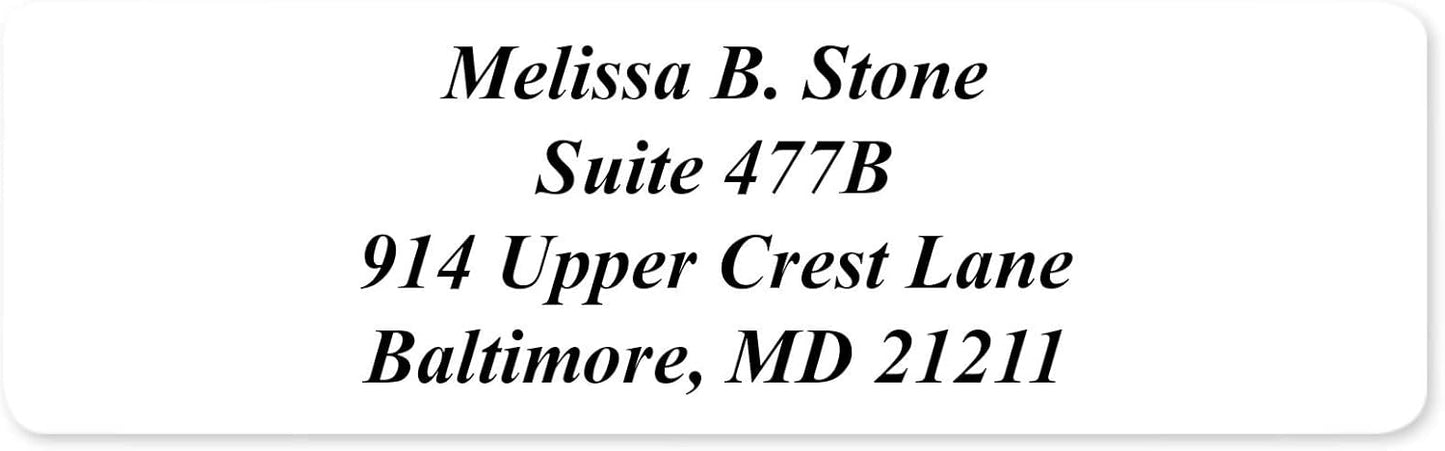 White Personalized Return Address Labels Without Dispenser - Roll of 500 Custom Stickers