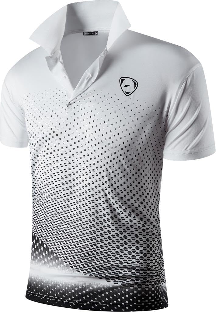jeansian Men's Sport Outdoor Quick Dry Fit Short Sleeves Polo Tee Shirt Tshirt T-Shirt Tops Golf Tennis Bowling LSL195