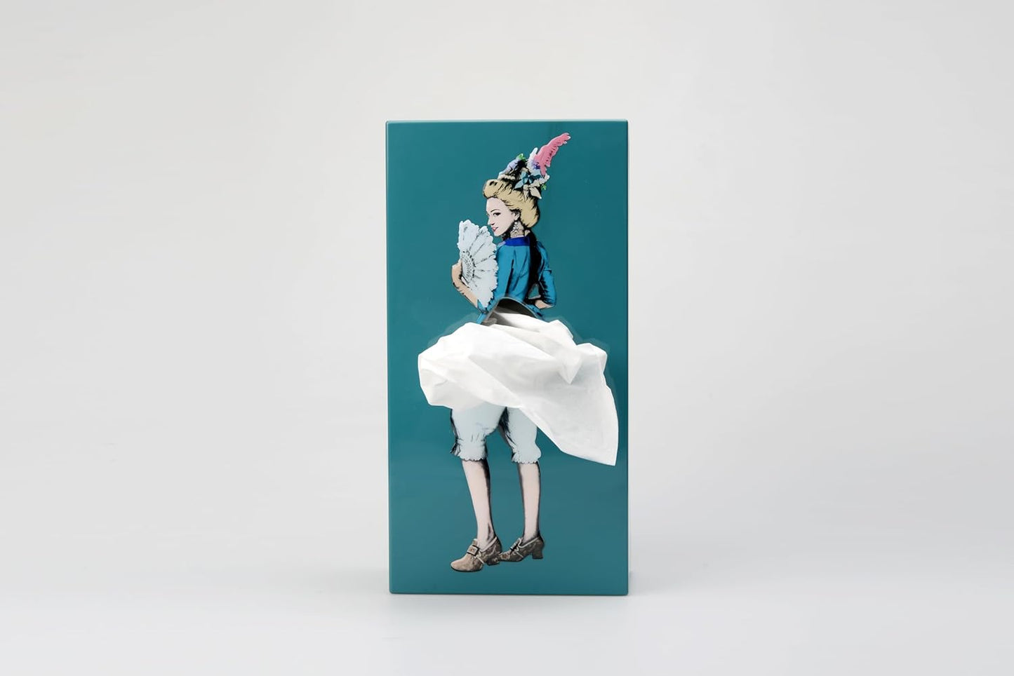 Flying Skirt® Tissue Box - The Original Award-Winning Lady Skirt Design, Resin Pop Art, Weighted Metal Base, Made in Korea, Premium Gifts & Novelty Home Decor by Spextrum (Marie)
