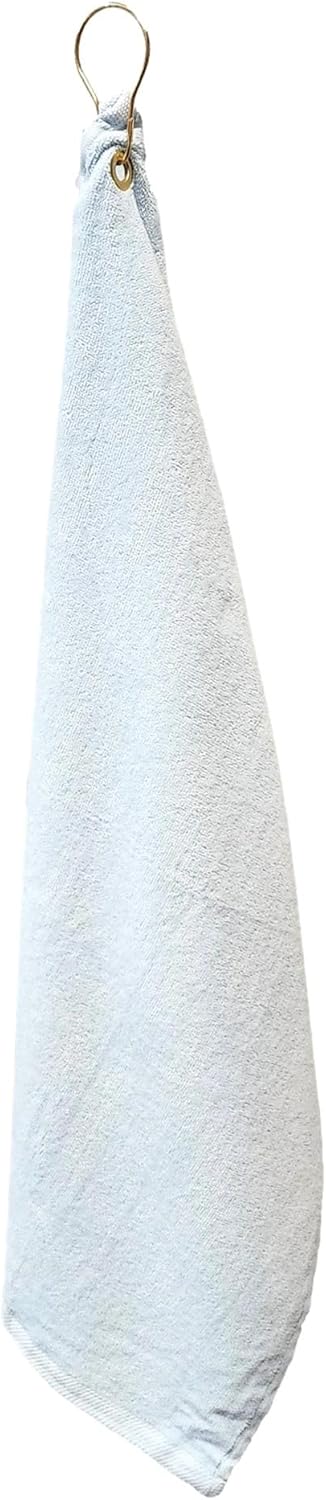 Cotton Golf Bag Towel with Clip (Sky Blue)