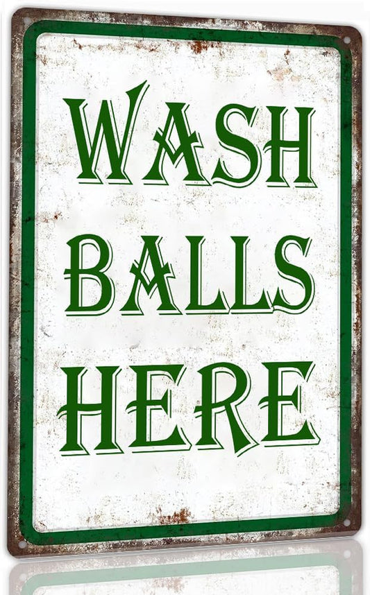 Golf Decor Golf Metal Signs Golf Decorations For Home Wash Balls Here Vintage Metal Funny Gifts Golf Tin Signs Man Cave Sports Golfer Sports Bathroom Decor 12 X 8 Inches