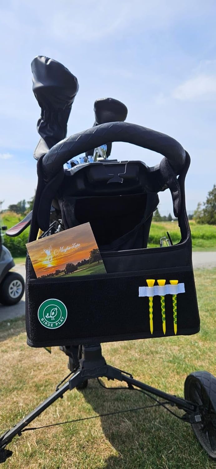 BirdeBag by BirdePlay - Golf Organizer for Push Cart with Accessories, Drink Holder