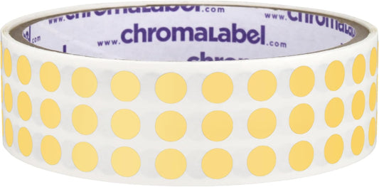 ChromaLabel 0.25 Inch Round Label Permanent Color Code Dot Stickers, 1000 Labels per Roll, Tan