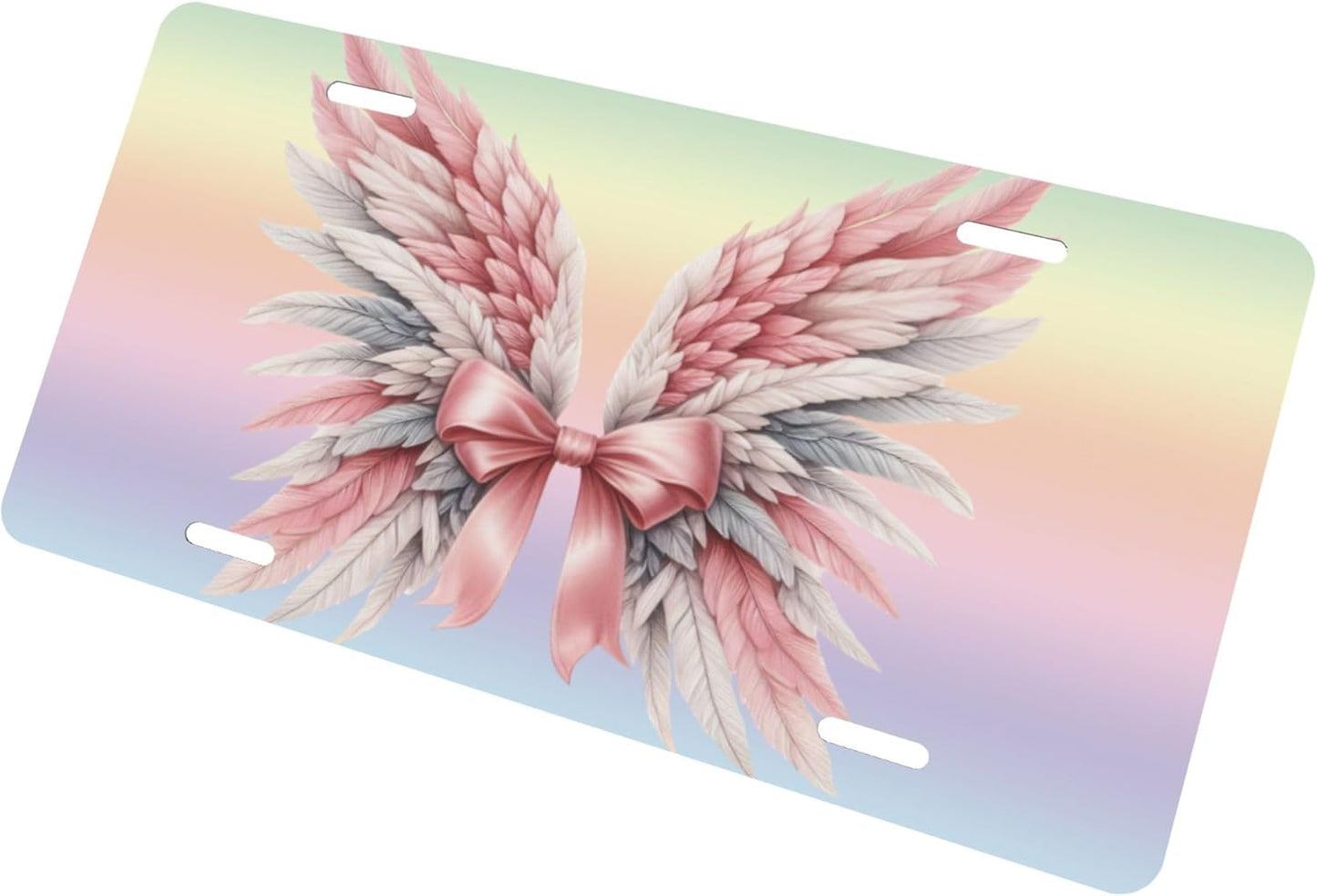 Custom License Plate Personalized Beautiful Abstract Pink Funny Aluminum Front License Plates Decorative Rust-Free Metal Car Plate Covers for Women Men Car Tag Accessories fit Truck SUV Rv 12 X 6 in