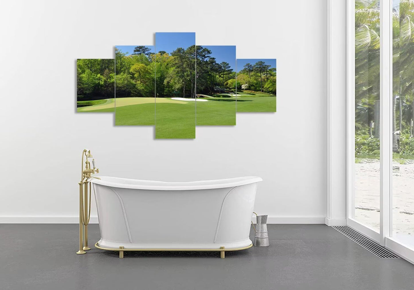 Augusta National Wall Art for Office - Augusta Golf Course Wall Art for Living Room Bedroom Bathroom - Augusta Golf Course Pictures Posters Canvas Prints Framed Ready to Hang(60''W x 32''W)
