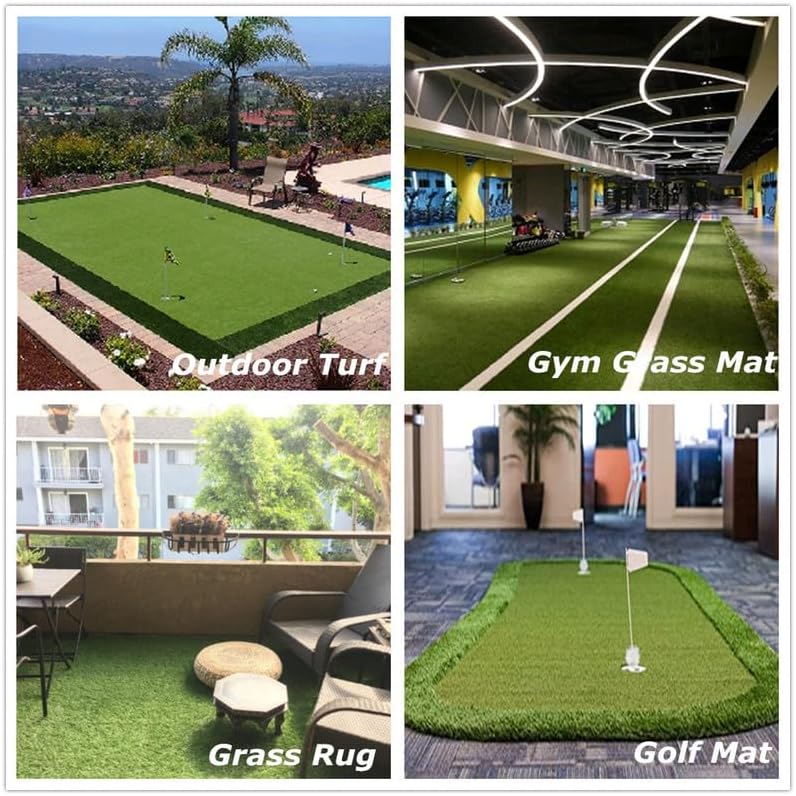 Golf Mat (0.47" Custom Size) Multi-use Artificial Grass Carpet Indoor/Outdoor Rug, Golf Hitting Practice Mat in Home, Backyard