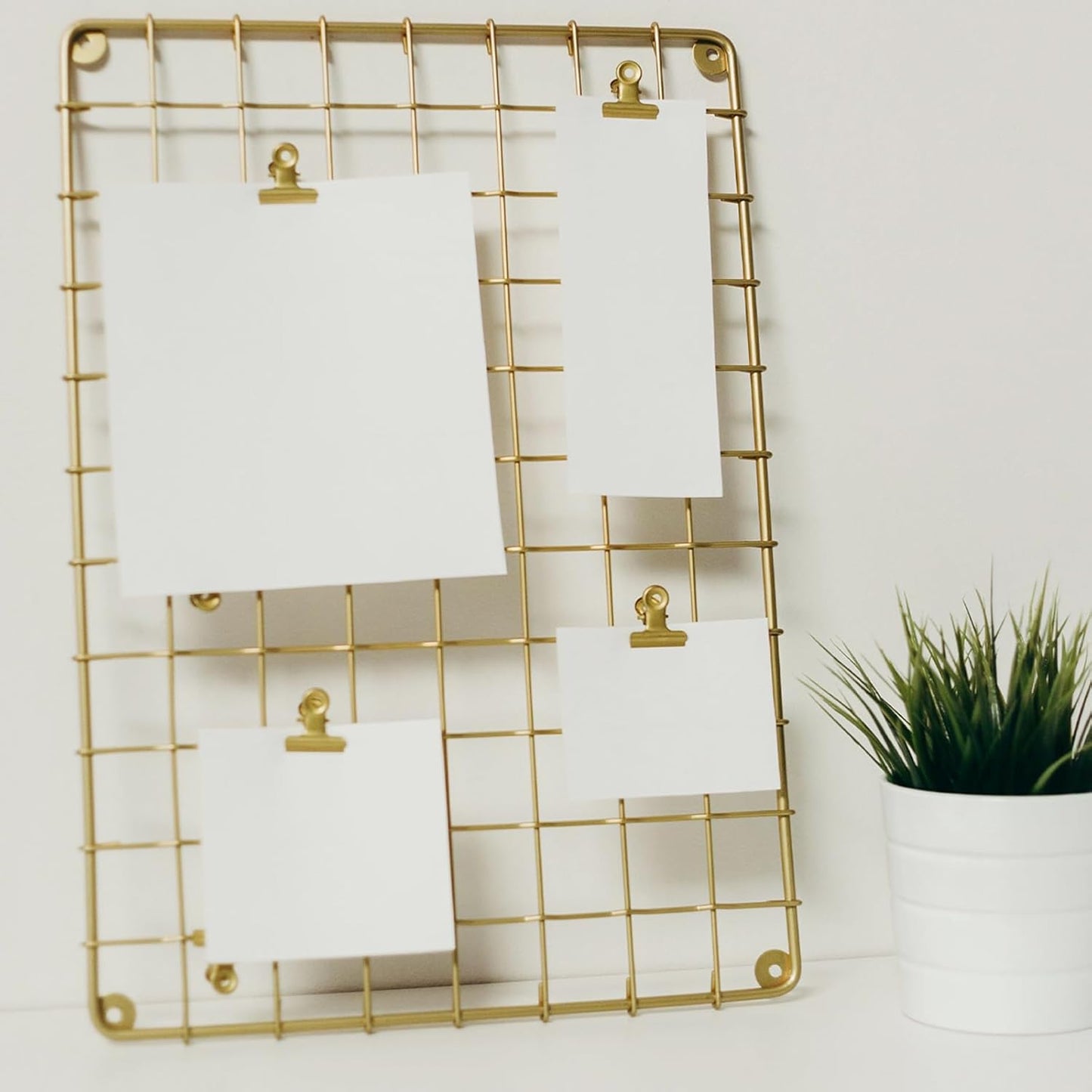 10 Pack Bulldog Clips with 10 Push-pins, Paper File Clips with Strong Spring, Large Metal Binder Clips, Seal Clamps for Coffee Tea Food Bags(Gold,2inch)