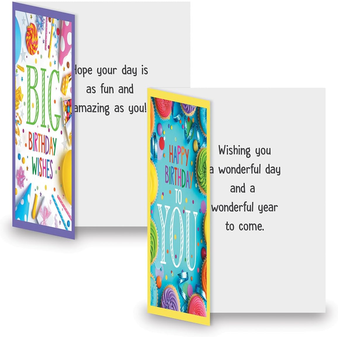 Current Photo fun Birthday Greeting Cards - Set of 20 (2 each of 10 Designs), 5 x 7 Inches, Sentiments Inside, Envelopes Included, Assortment Set