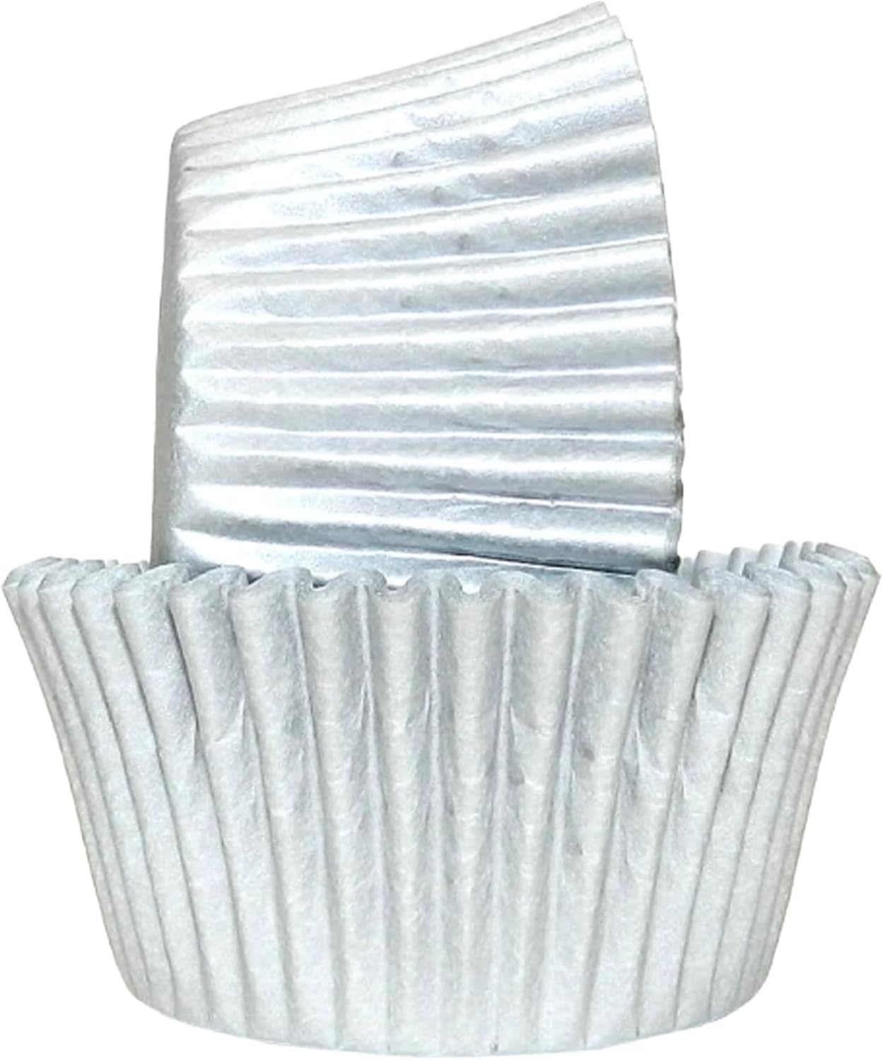 Regency Wraps Greaseproof Professional Grade Baking Cups, Pack of 40, Standard Liners, Silver Matte, for Cupcakes, Muffins, Candy, Non Stick