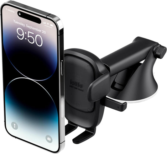 iOttie Easy One Touch Advanced Universal Car Mount Dashboard & Windshield Suction Cup Phone Holder for iPhone, Samsung, Google, All Smartphones