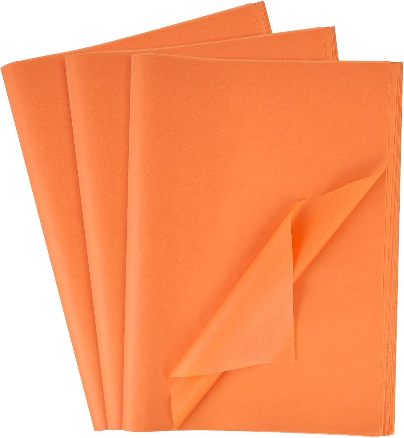 Shindel 120 Sheets Orange Tissue Paper, 20x14 Inch Fall Tissue Paper for Gift Bags, Halloween Autumn DIY Crafts Gift Wrapping Decor