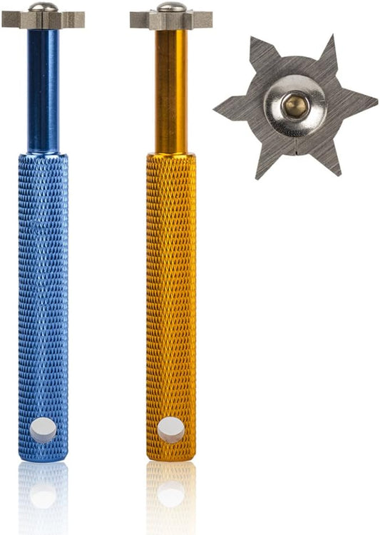 HIFROM Groove Sharpener with 6 Heads - Golf Club Groove Sharpener Re-Grooving Tool and Cleaner for All Irons Pitching Sand Lob Gap and Approach Wedges and Utility Clubs ¡­