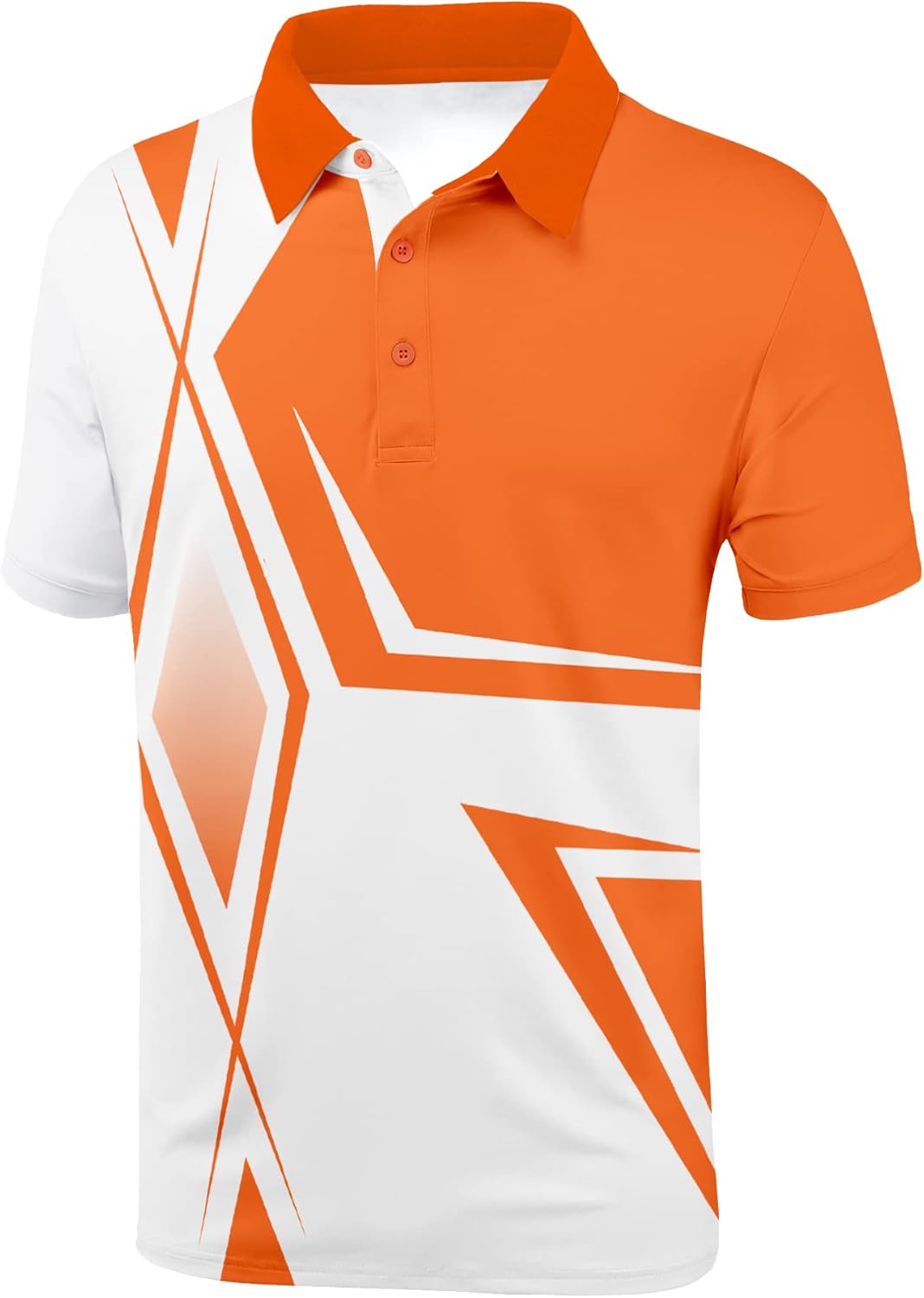 SCODI Mens Golf Shirt Moisture Wicking Performance Sport Short Sleeve Print Golf Polo Shirts for Men