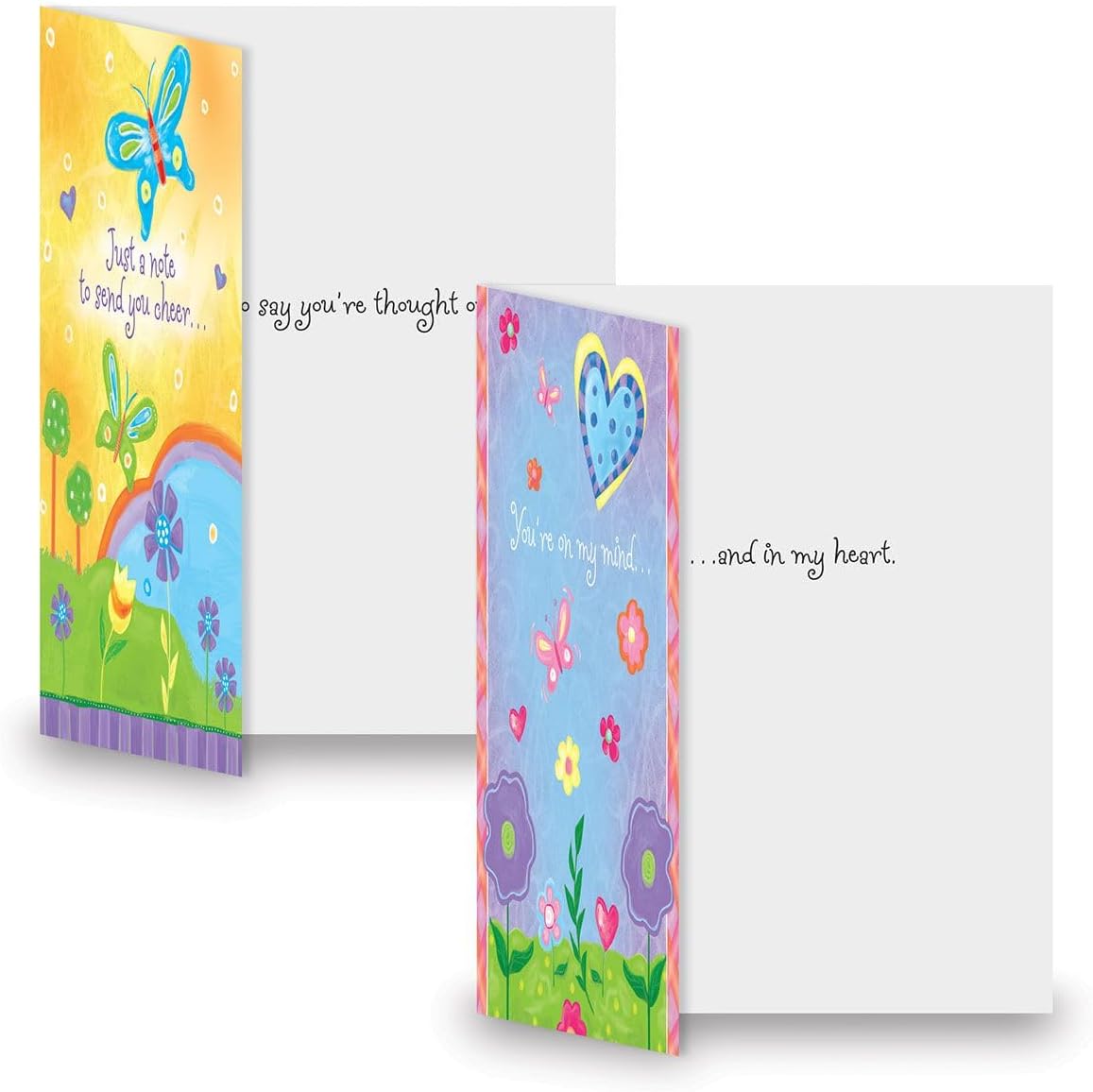 Current Bright Days Thinking of You Friendship Greeting Card Set - Value Pack of 20 Cards With White Envelopes for Friends & Family, 10 Designs, Large 5" x 7" Assortment