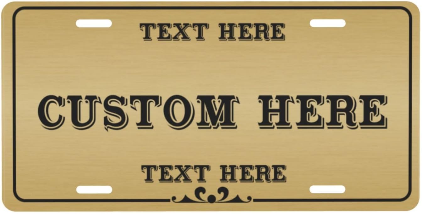 Custom Personalized Text Image Photo Design Customized Tag Aluminum License Plates for Front of Car 6x12 Inch-27