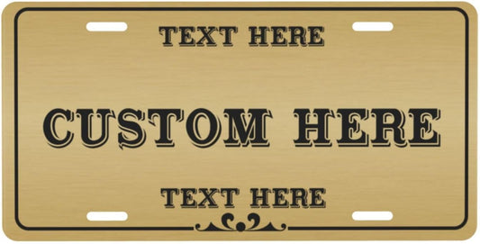 Custom Personalized Text Image Photo Design Customized Tag Aluminum License Plates for Front of Car 6x12 Inch-27