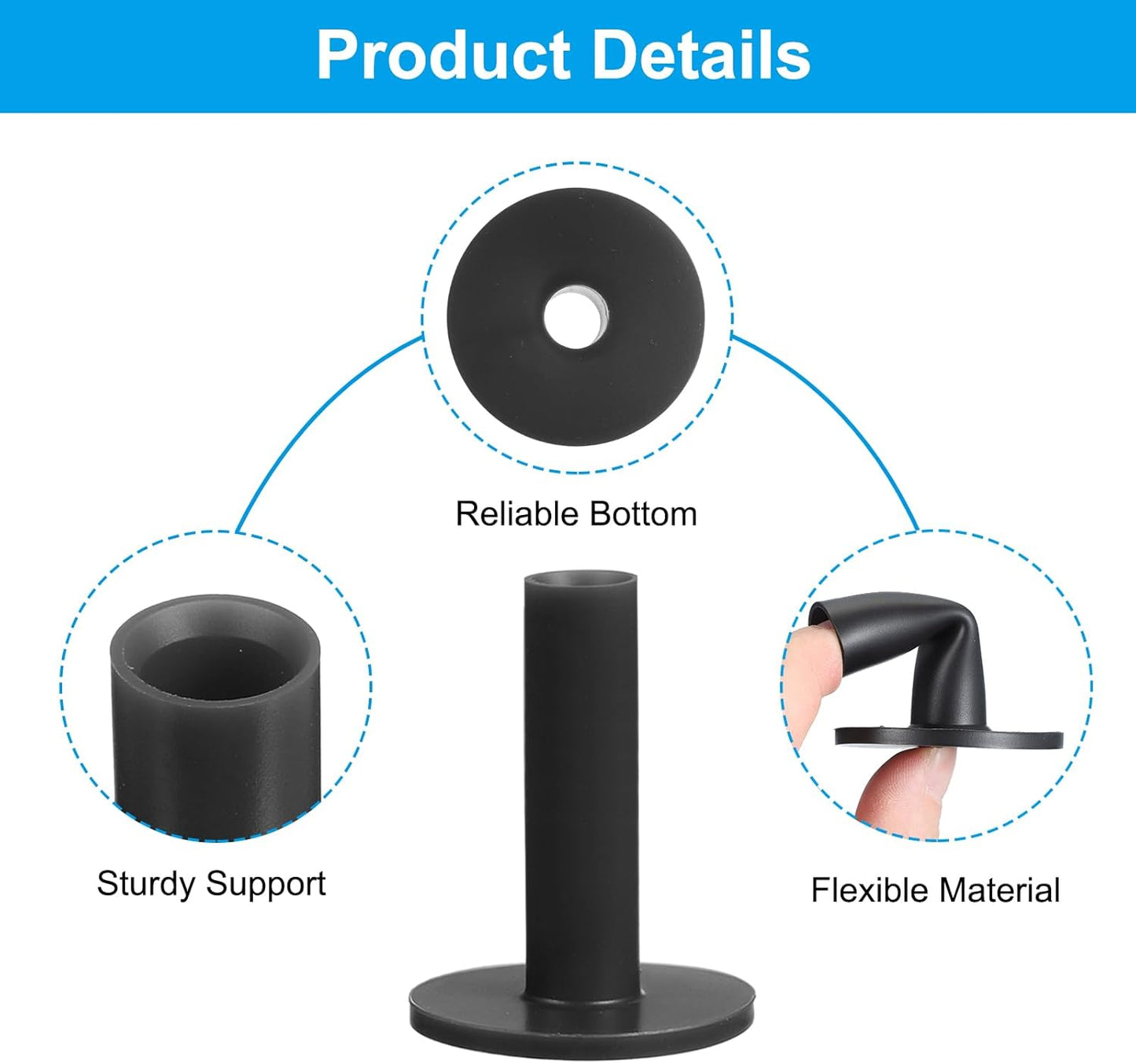 PATIKIL Rubber Golf Tees, Tall Practice Training Driving Range Tee Stable Ball Holder