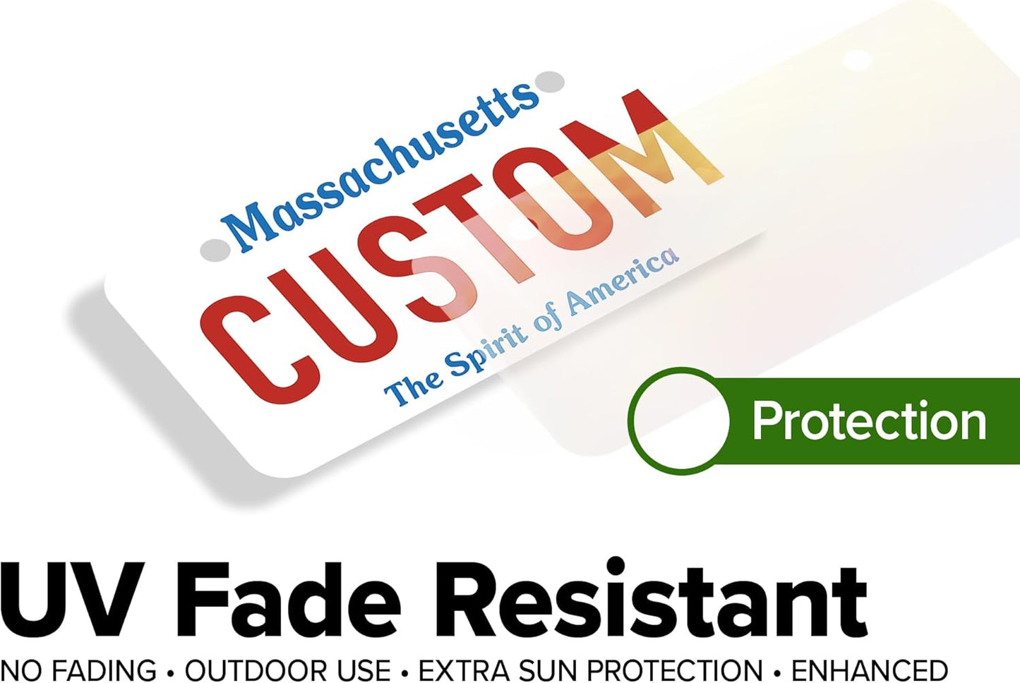Mini License Plates, Personalized License Plates, Custom for Car, Bikes, ATV, Kids Car, Golf Cart, Jeep, 2x4 Inch, Rust-Free Fade Resistant Aluminum, USA Made by My Sign Center (Massachusetts)
