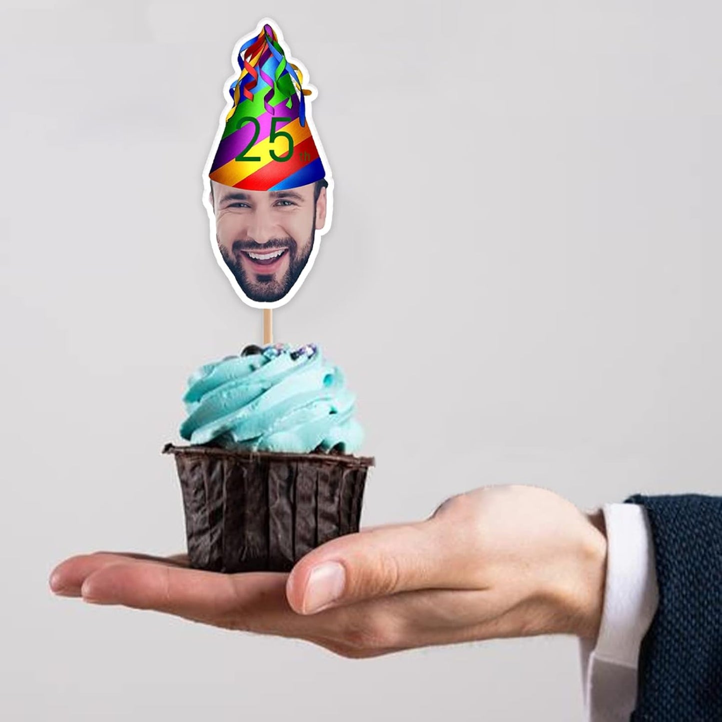 Custom Toothpick Flags with Photo 100Pcs, Personalized Cheese Markers for Hamburger Cupcakes Toppers Party Decoration Food Labeling