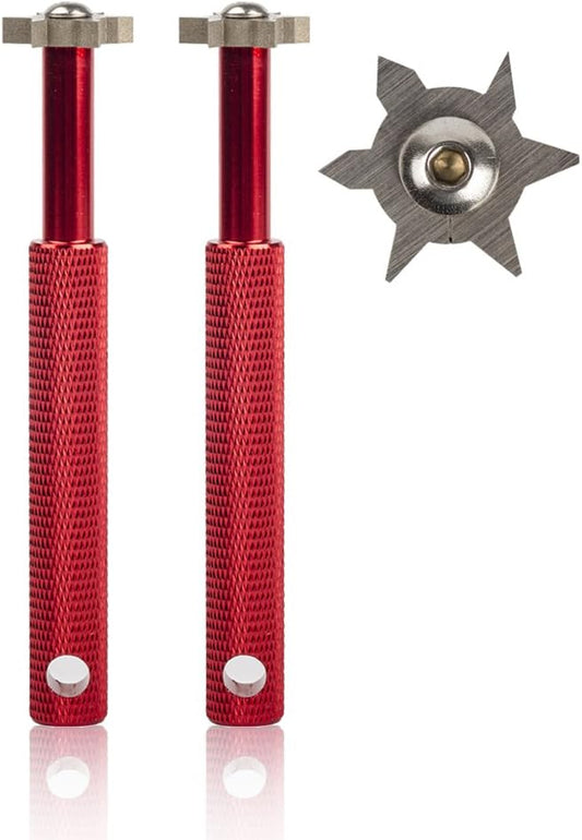 HIFROM Groove Sharpener with 6 Heads - Golf Club Groove Sharpener Re-Grooving Tool and Cleaner for All Irons Pitching Sand Lob Gap and Approach Wedges and Utility Clubs ¡­