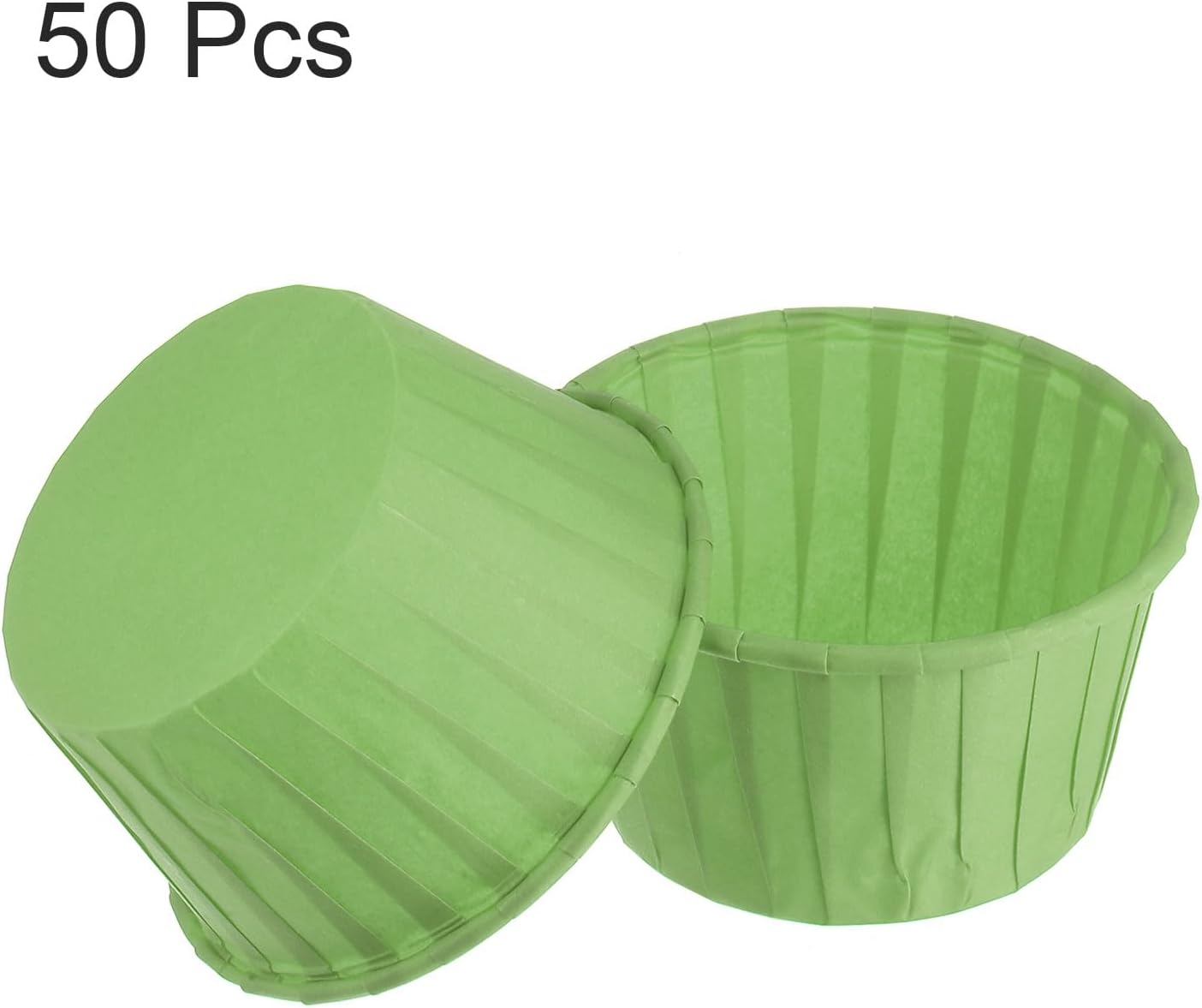 HARFINGTON 50Pcs Cupcake Baking Cups 3.5oz Standard Size Paper Cupcake Liners Greaseproof Wrappers Disposable for Wedding Birthdays Christmas Dessert Light Green