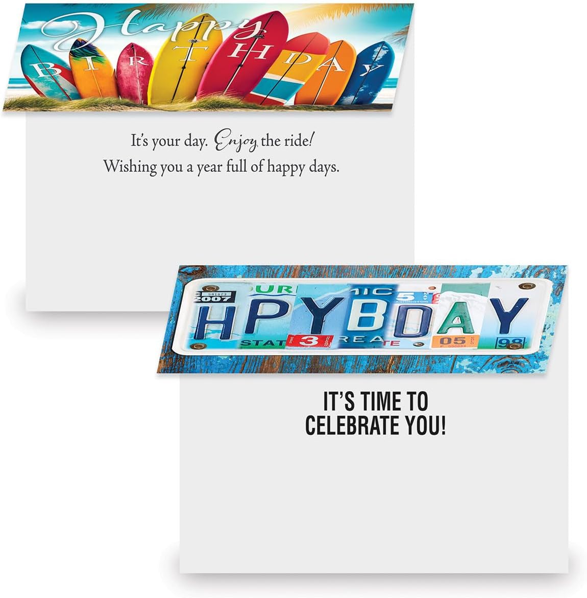 Current Photo fun Birthday Greeting Cards - Set of 20 (2 each of 10 Designs), 5 x 7 Inches, Sentiments Inside, Envelopes Included, Assortment Set