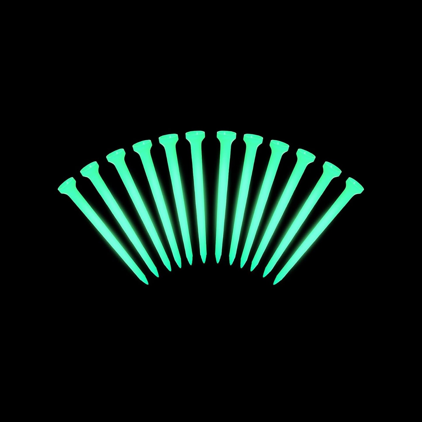 KINGTOP Glow-in-The-Dark Golf Tees, Fluorescent Green Light Up Golf Tee, Long-Lasting Illumination Perfect for Night Golf