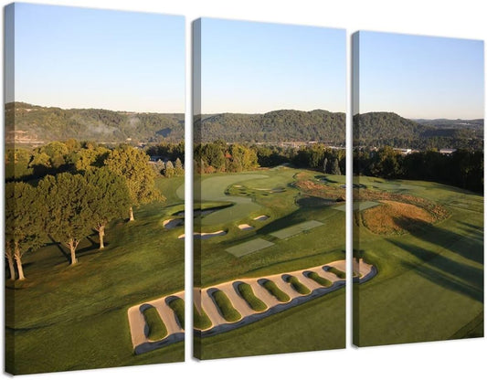 Oakmont Country Golf Club Wall Art for Living Room Bedroom Bathroom Home Decorations Oakmount Golf Art Golf Pictures Posters Framed Artwork Canvas Prints Ready to Hang(14''W x 28''H x3)