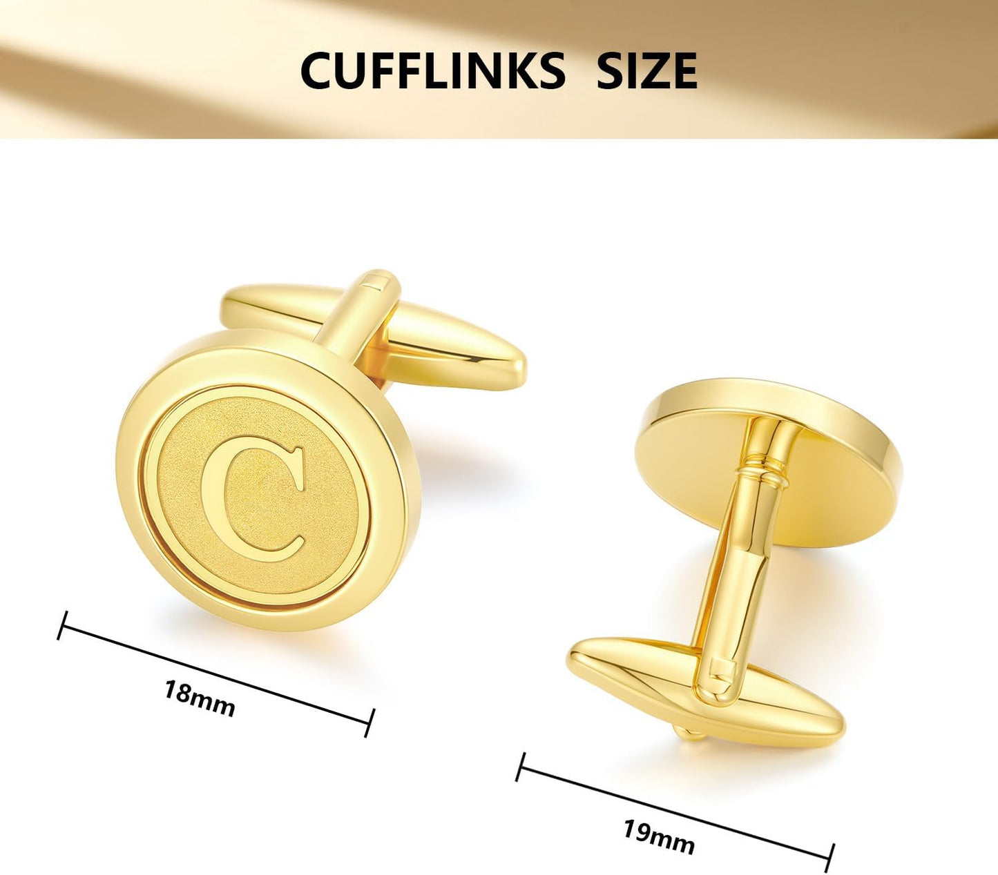 GWD Initial Cufflinks for Men Classic Cuff links Mens Letter Shirts CuffLinks Wedding Gift
