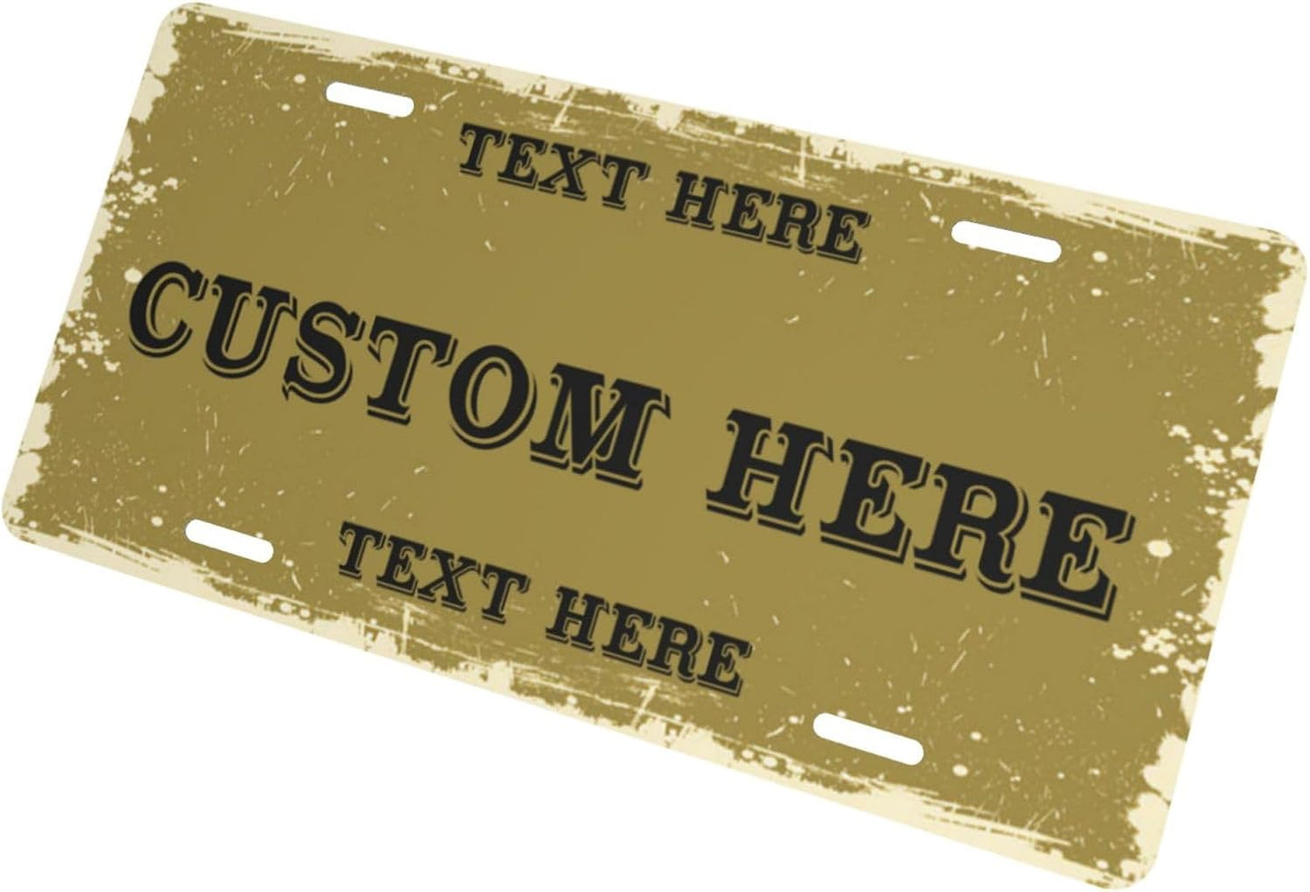 Custom Personalized Text Image Photo Design Customized Tag Aluminum License Plates for Front of Car 6x12 Inch-29