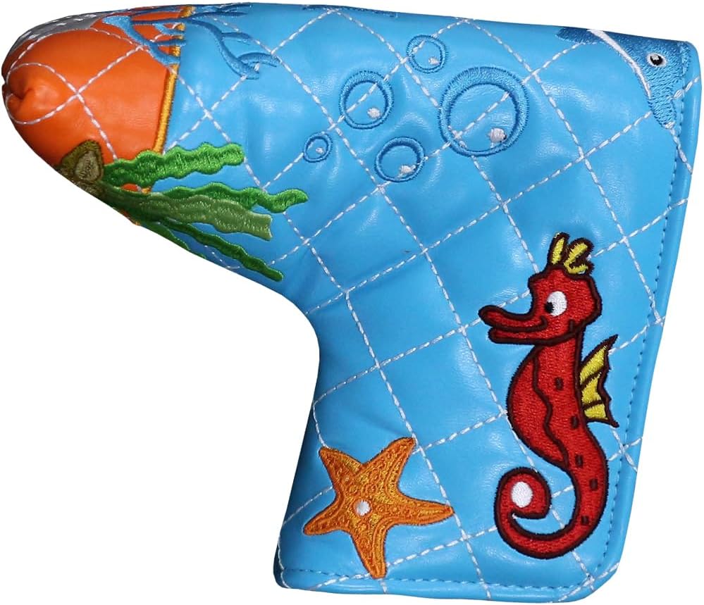 Golf Head Covers Blade Putter Cover Headcover Magnetic Closure Embroidered Fit for Most Brands Scotty Cameron Odyssey Blade Taylormade Ping ect.