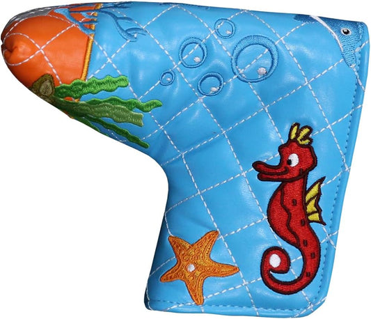 Golf Head Covers Blade Putter Cover Headcover Magnetic Closure Embroidered Fit for Most Brands Scotty Cameron Odyssey Blade Taylormade Ping ect.