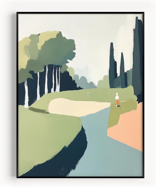 Golf Impressionist Art Print Posters - Premium Giclee Fine Art Prints - Sporty and Sophisticated Home Decor Posters, Golfer Art Prints for Home and Office Decor - Vintage Aesthetic, Ready to Frame