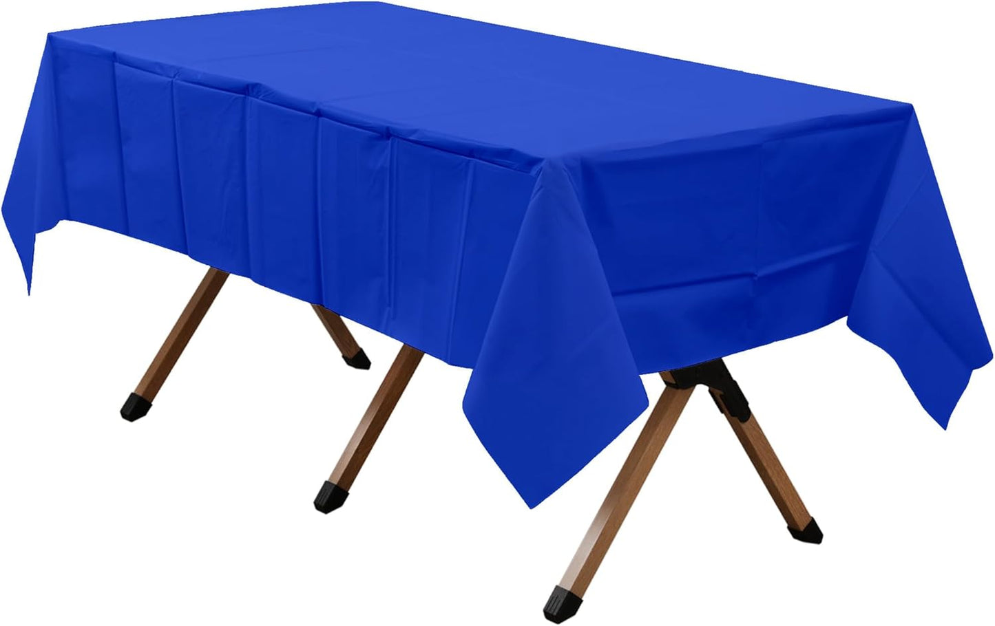 2 Pack Royal Blue Premium Plastic Tablecloth Rectangle 54 x 108 Inches Reusable Ocean Blue Decorative Table Cover for Dining, Wedding, Party, Indoor and Outdoor use