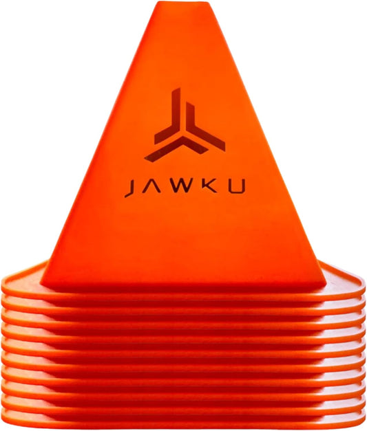 JAWKU Speed Cones Training System for Agility, Speed, Drills and Athletic Sports Training, 10 Cones