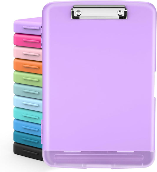 Sooez Clipboards with Storage, High Capacity Clip Boards 8.5x11 with Storage, Heavy Duty Nursing Clipboard Folder, Plastic Clipboard with Pen Holder for Women Teachers Work, School & Office Supplies