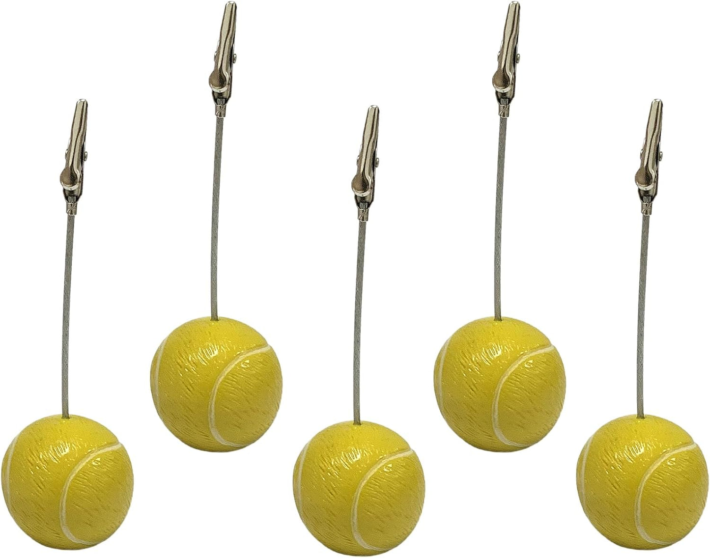 Xiaoyztan Tennis Clip for Table, Place Card Stand Holder, 5 Inch Height Memo Clip, Number Card Holder, Name Card Table Stand Decorations for Home Office Desk Sports Party Wedding Ceremony, 5 Pcs