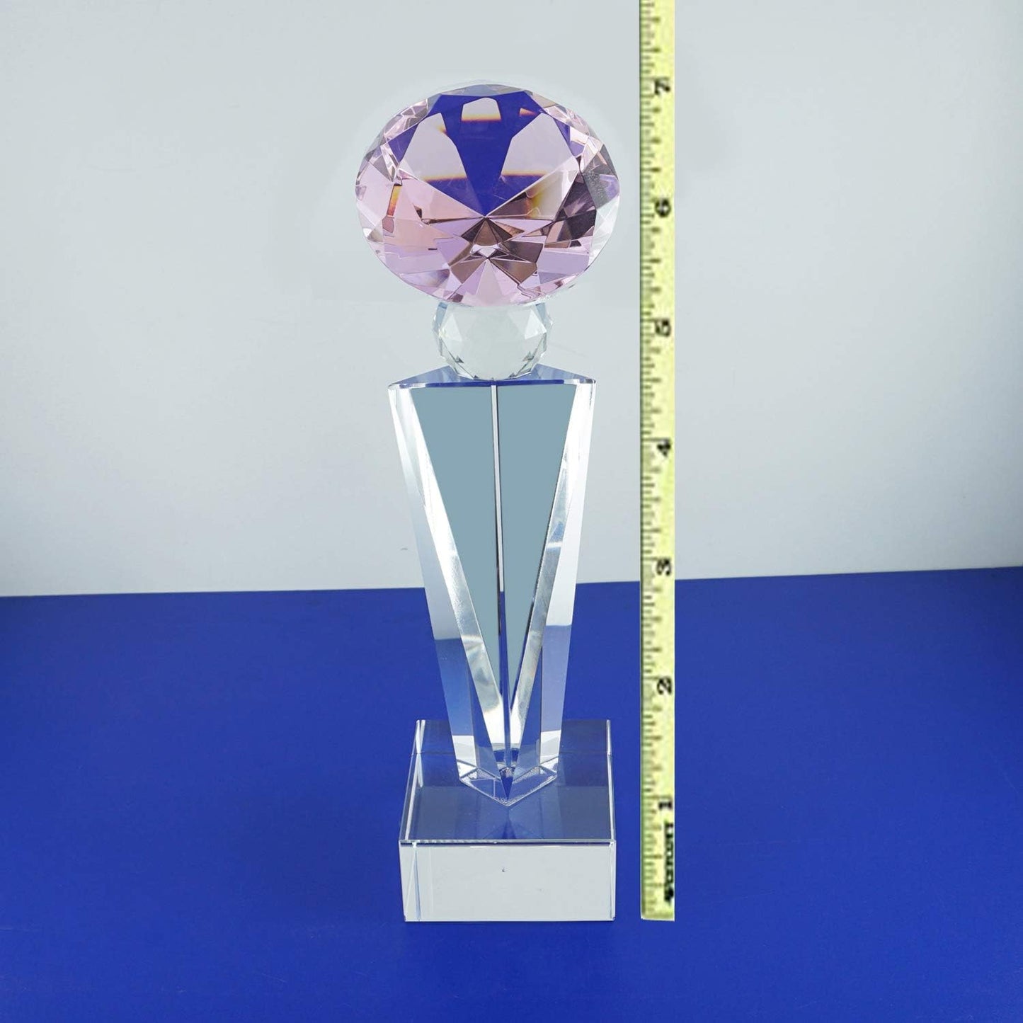 Optical Crystal Glass Diamond Trophy Awards Recognition Achievement Reality Personalized Custom Laser Etched Engraving Trophy