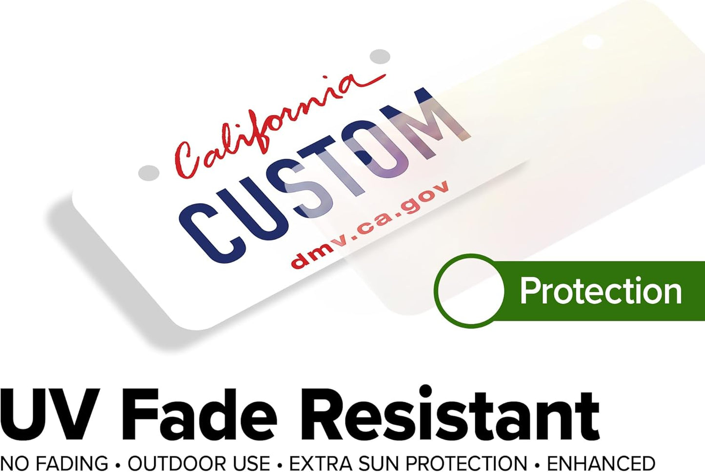 Mini License Plates, Personalized License Plates, Custom for Car, Bikes, ATV, Kids Car, Golf Cart, Jeep, 2x4 Inch, Rust-Free Fade Resistant Aluminum, USA Made by My Sign Center (California)