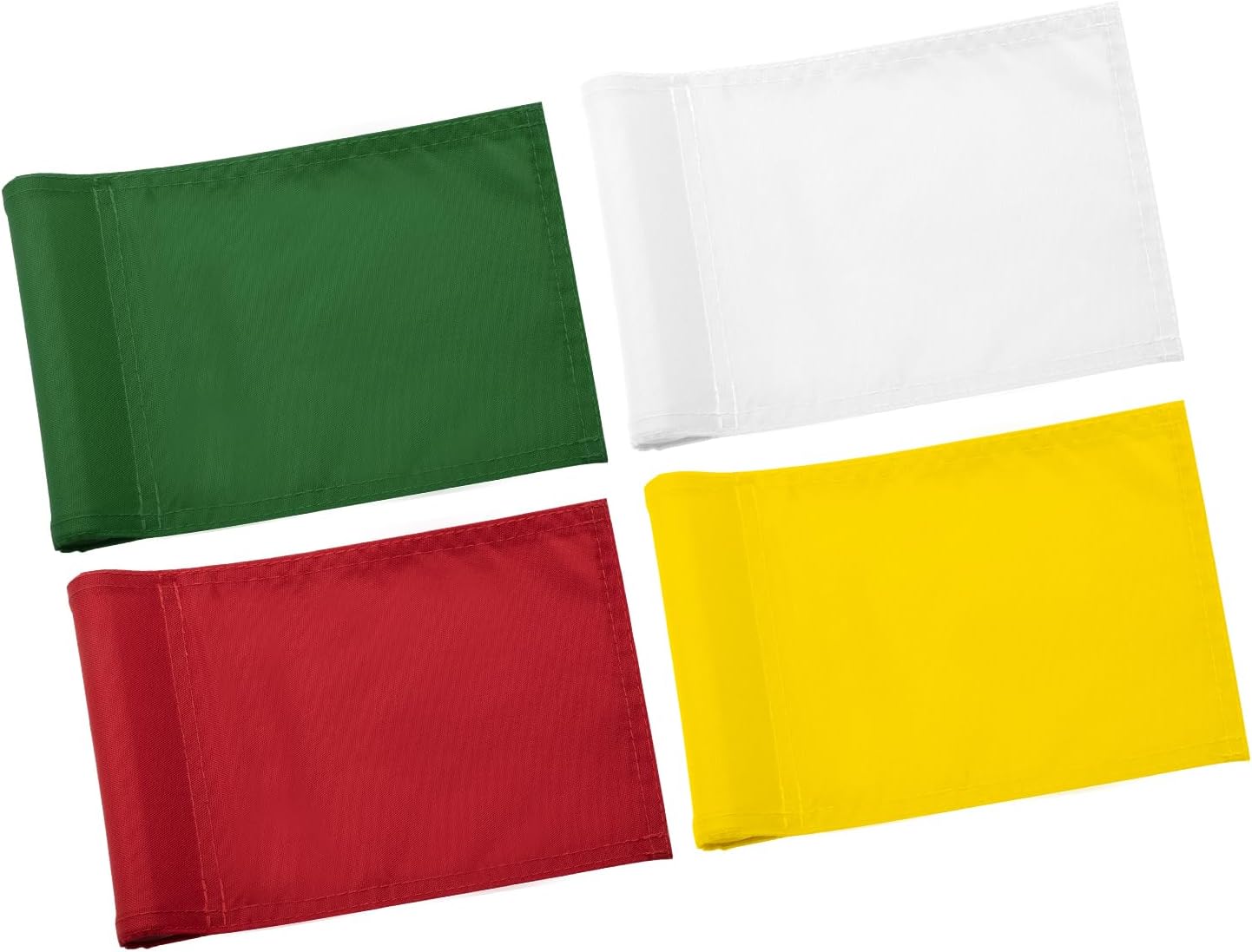 KINGTOP Solid Golf Flag All 8x6 Inch - 420D Nylon, Tube Inserted - Mini Putting Green Flags for Backyard Practice