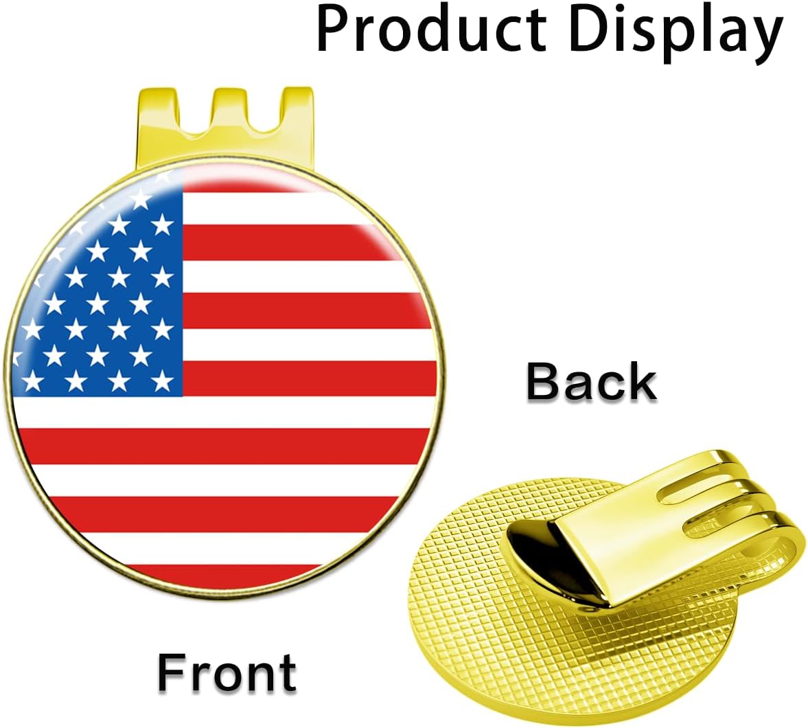 Custom Golf Ball Marker Hat Clip, 3Pack Personalized Magnetic Ball Marker, Golf Accessories for Men & Womens, Golf Gifts for Golfers