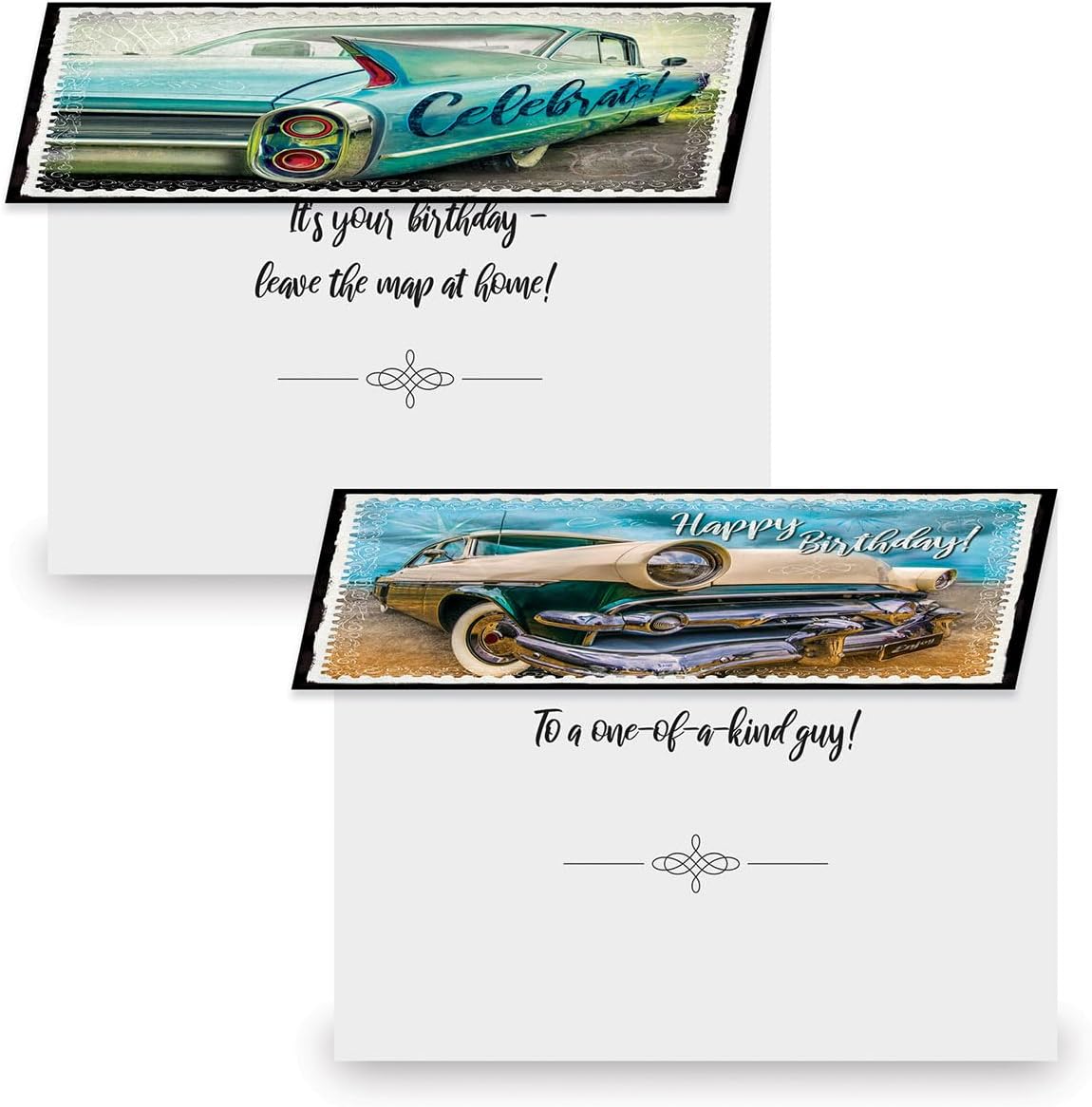 Current Vintage Transport Birthday Greeting Cards - Set of 20 (2 each of 10 Designs), 5 x 7 Inches, Sentiments Inside, Envelopes Included, Assortment Set