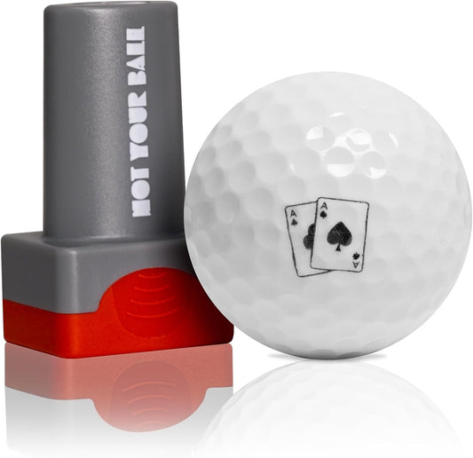 ZEETY Golf Ball Stamp, Golf Ball Stamper, Self-Inking Golf Ball Stamp Marker to Identify Golf Balls, Golf Gift Golf Accessories for Men and Women Golfers