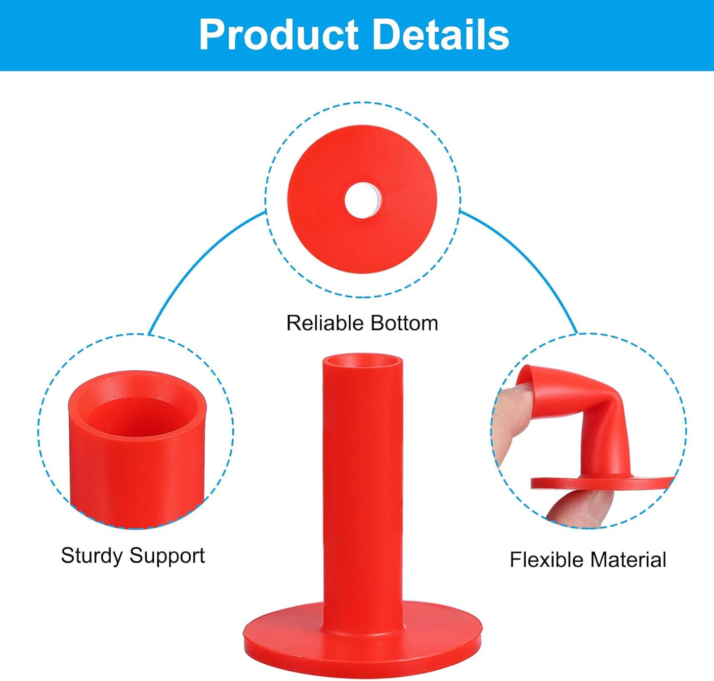 PATIKIL Rubber Golf Tees, Tall Practice Training Driving Range Tee Stable Ball Holder